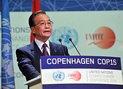 حضور رئيس مجلس الدولة الصيني قمة كوبنهاجن يبعث الامل والثقة الى العالم 