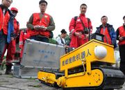 إنسان آلي يشارك في أعمال الإنقاذ بمنطقة الزلزال في مقاطعة سيتشوان 