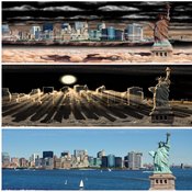 مناظر افتراضية لخط أفق مانهاتن على الكواكب المختلفة 