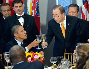 أمين عام الأمم المتحدة يجتمع مع الرئيس الأمريكي لبحث القضية السورية