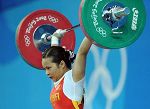 L'haltérophile chinoise Chen Xiexia finit première à l'arraché 48kg Femmes