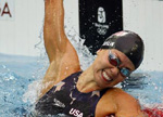 Finale du 100 m dos dames –Natalie Coughlin remporte le titre, Laure Manaudou 7e