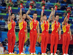 L'équipe chinoise de la gymnastique artistique messieurs
