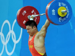 Li Hongli a décroché la médaille d'argent d'haltérophilie (-77 kg)