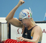 La championne Federica Pellegrini du 200 m nage libre dames