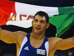 Lutte gréco-romaine -84kg Hommes: l'Italien Andrea Minguzzi remporte la médaille d'or