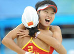 Volleyball de plage dames : l'équipe chinoise qualifiée pour la demi-finale