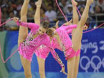 JO-2008: Gymnastique rythmique par équipe dames: La Russie remporte la médaille d'or