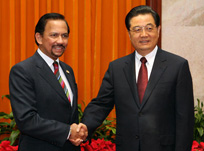 Le président chinois rencontre le sultan de Brunei