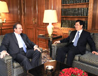 Le président chinois rencontre le PM grec