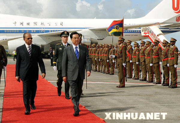 Le président chinois entame sa visite à l'île Maurice 