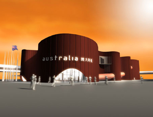 Le plan d'effet du pavillon d'Australie