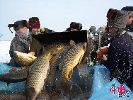 La pêche en hiver est une tradition locale.