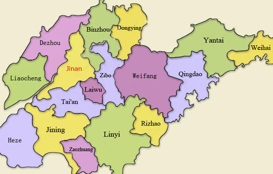 Carte du Shandong
