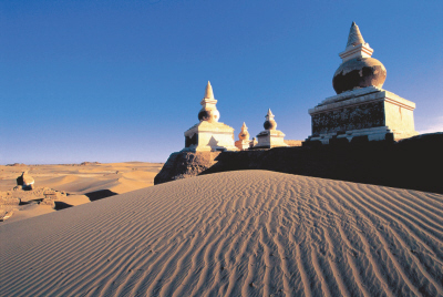 Le siège de l&apos;ancienne ville de Heicheng dans la zone de Juyan