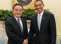 Entretien entre le président du Parlement chinois et Barack Obama