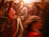 Ouverture d'une exposition de peintures sur le Tibet à Milan