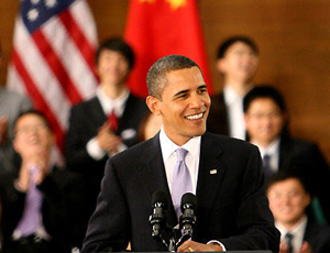 Barack Obama dialogue avec des jeunes Chinois