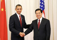 Les présidents Hu et Obama rencontrent la presse