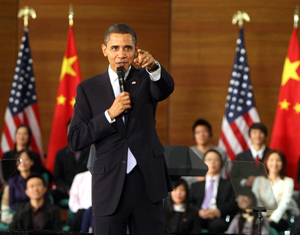 Les entrefilets de la visite de Barack Obama en Chine