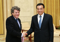 Un vice-PM chinois rencontre un envoyé spécial français
