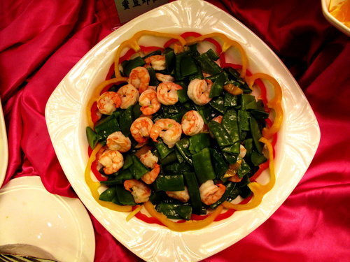 Crevettes décortiquées avec des pois 蜜豆虾仁 (Midou Xiaren)