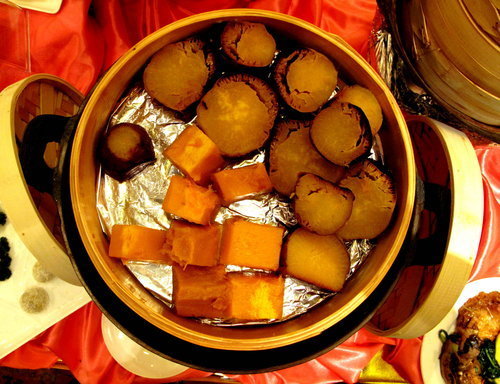 Citrouille à la vapeur et patate douce grillée 蒸南瓜 烤红薯(Zhengnangua, Kaohongshu)