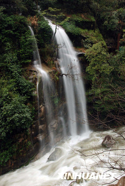 Après la fête du Printemps, le Nouvel An chinois, la région de Wuyuan, dans la province du Jiangxi (sud), est entrée dans la saison des pluies printanières. Grâce aux fortes précipitations, de nombreuses cascades se forment partout dans les montagnes, constituant un paysage magnifique.