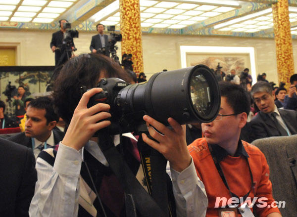 Les équipements photographiques des journalistes de deux sessions