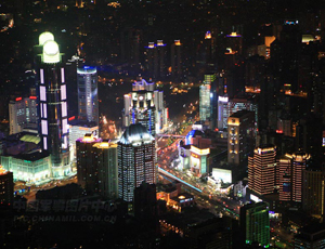 Le paysage nocturne de Shanghai