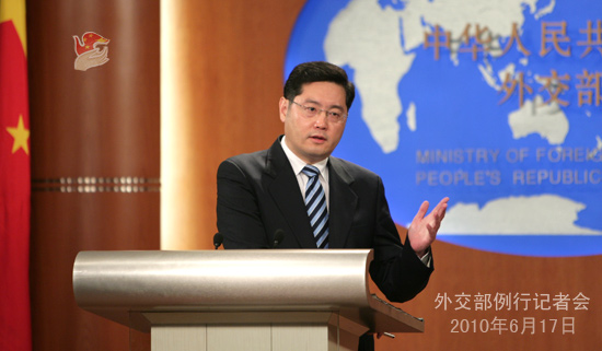 Qin Gang, porte-parole du ministère chinois des Affaires étrangères
