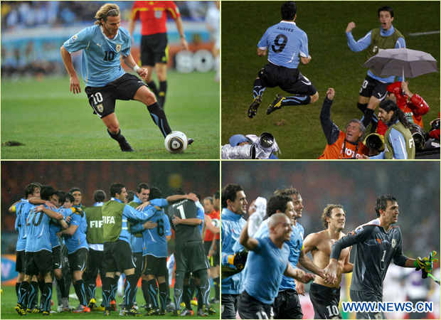 Mondial-2010 : l'Uruguay et le Ghana se qualifient pour les quarts