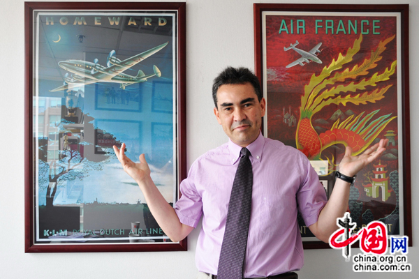 Frédéric Kahane, directeur général d'Air France-KLM en Chine. (Photographe : Chen Bo)