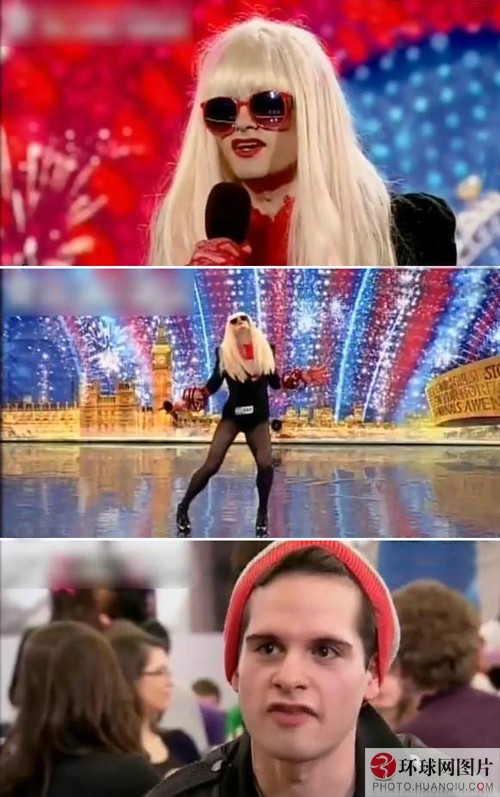 Maxxie Oliver, candidat au concours « Britain's Got Talent ». Sa danse imitant Poker Face et Bad Romance de Lady Gaga a fait vibrer les spectateurs, dont Simon Cowell, le producteur du concours.