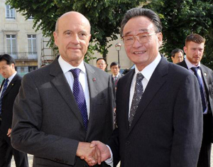 Wu Bangguo en France pour promouvoir les relations entre différentes régions chinoises et françaises