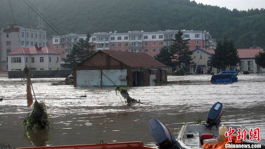 Une ville du nord-est de Chine inondée par les crues 