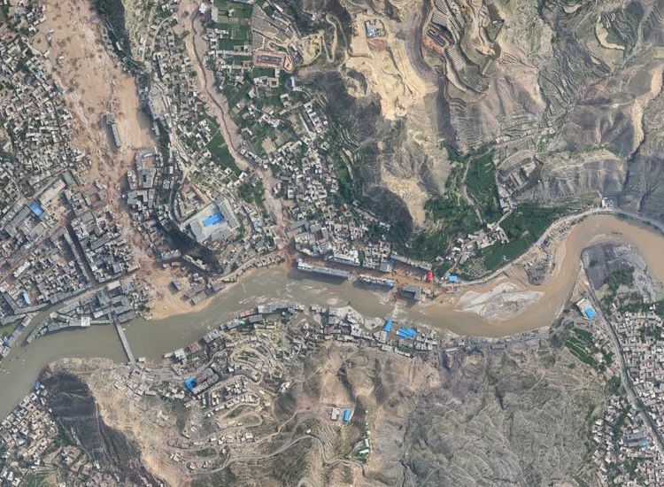 Chine/coulées de boue : photos aériennes des régions sinistrées