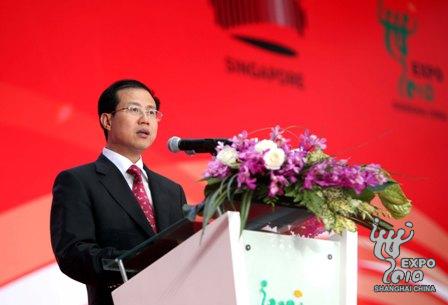 Discours de Fu Ziying, ministre adjoint du Commerce de la Chine, lors de la cérémonie.