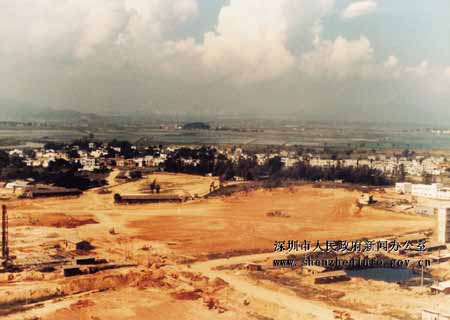 Le quartier de Futian au début des années 80. 