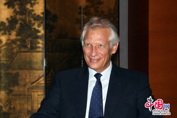 Dominique de Villepin : La crise financière reflète la stabilité de l'économie chinoise