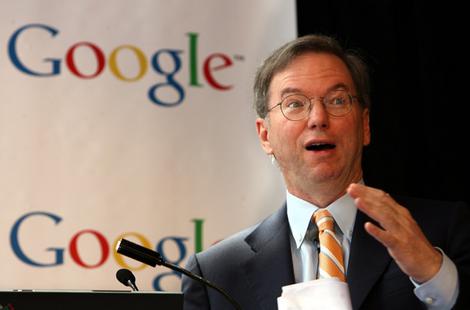 Le PDG de Google Eric Schmidt 