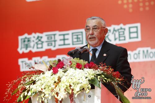 Abdelouahed Radi, le président de la Chambre des représentants du Maroc, s'exprime lors de la cérémonie.