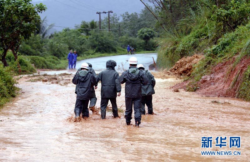L&apos;île de Hainan frappée par les inondations 