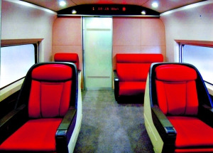 Wagon de la première classe du TGV Beijing-Shanghai