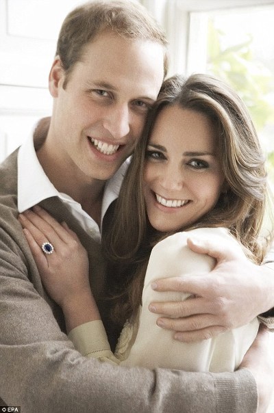 Publication des photos de fiançailles du prince William et de Kate Middleton