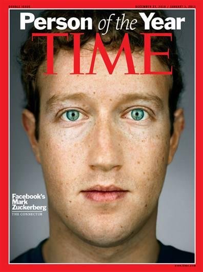 Le fondateur du site Facebook, Mark Zuckerberg, élu personnalité de l'année par le magazine Time