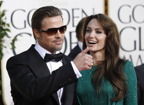 Brad Pitt et sa compagne Angelina Jolie