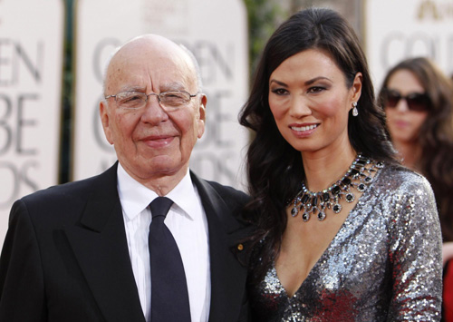 Rupert Murdoch et son épouse Wendi Deng