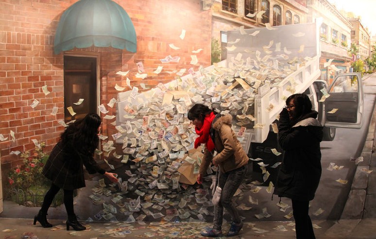 Une exposition de peintures en trompe-l'œil à Séoul(2)