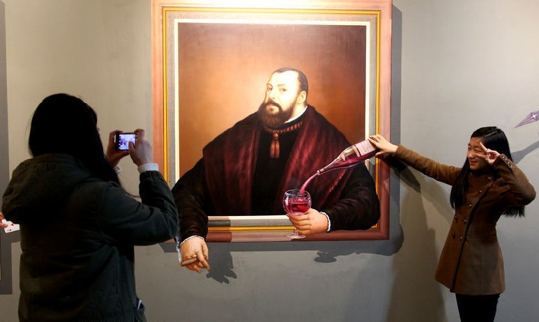 Une exposition de peintures en trompe-l'œil à Séoul(5)